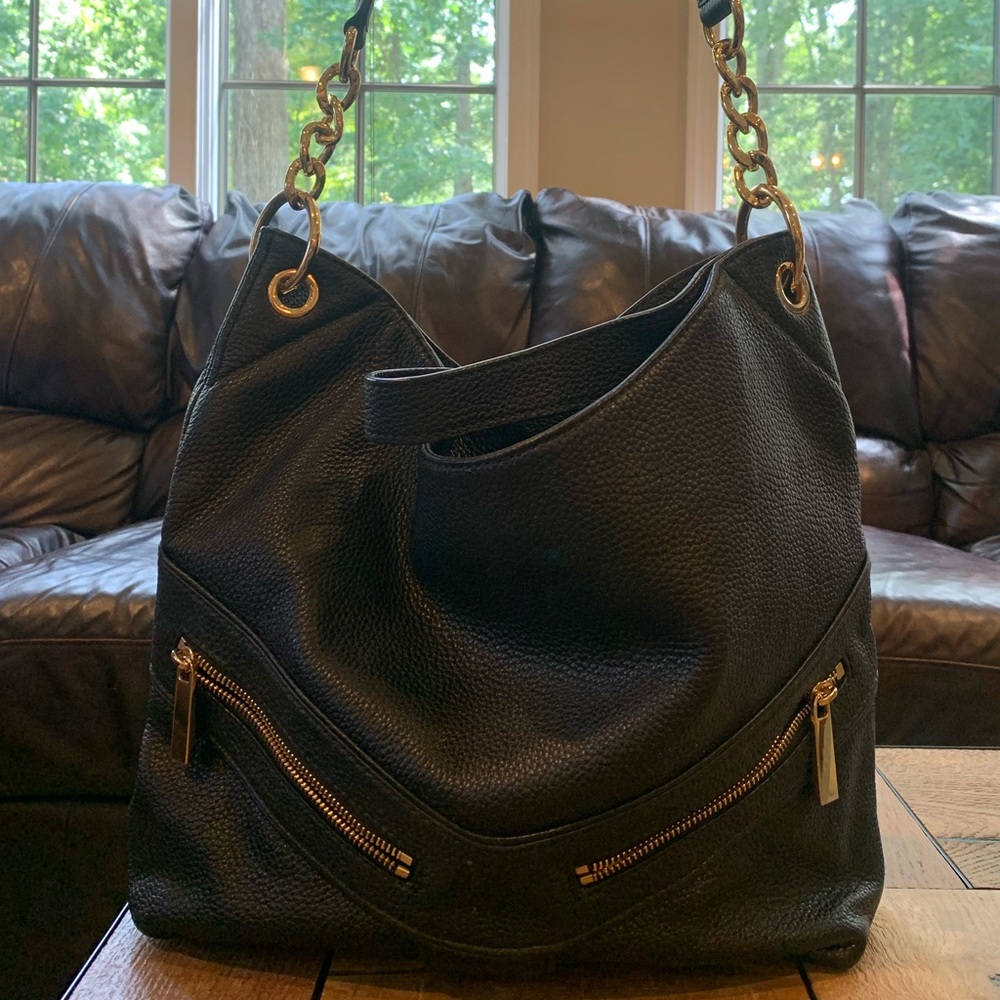 Black Leather Michael Kors Purse